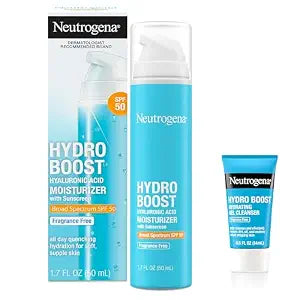 Neutrogena Hydro Boost Face Moisturizer SPF 50 + Trial Cleanser, 2 pk