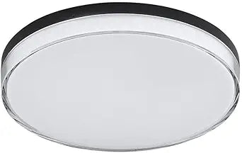 Maxim Lighting Edge 11" 1-Light Flush Mount | Black Finish | Pmma Acrylic Shade | Contemporary Flush Mount | Ideal for Bedrooms, Hallways & Entryways | Dimmable Wet Rated | 59764CLFTBK