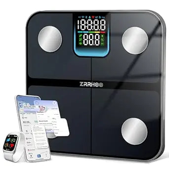 Smart Scale Body Weight, Bathroom Scale for Weight with 7-in-1 Display, Scale for BMI, Body Fat, Muscle Mass, 25 Body Composition Bluetooth Weight Scale for Health Monitoring with APP, 400lb