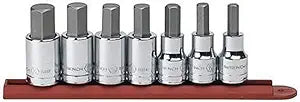 GEARWRENCH 7 Pc. 1/2" Drive Hex Bit Socket Set, SAE - 80721