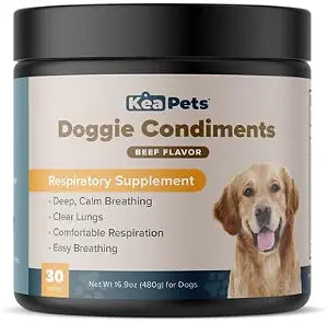 Doggie Condiments Pet Respiratory Support A Natural Dog Supplement for Optimal Dog Breathing, Clear Sinuses, Coughing, Sneezing and Congestion Relief for Dogs