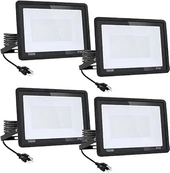 4Pack-150W 15600LM Super Bright LED Flood Light with Excellent Color Restore Ability - Waterproof, Shatterproof, Energy Saving - Perfect for Indoor and Outdoor Use