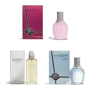 Sandora Fragrances Women's Perfume 3-Pack – Eau de Parfum – Three Full-Size 100 ml Bottles – Clean + Fresh + Floral + Timeless + Everyday + Soft + Feminine + Airy Fragrance Collection