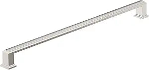 Amerock BP37362PN | Appoint 12-5/8 inch (320 mm) Center to Center Polished Nickel Cabinet Pull | Kitchen Cabinet Hardware | Furniture Hardware | Drawer Handle