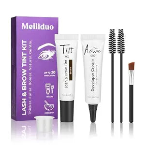 Lash Color Kit, Eyelash & Eyebrow Color Kit, Dark Brown, Natural Effects
