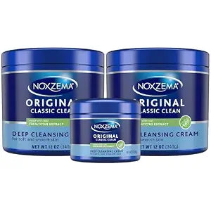 Noxzema Face Wash Travel-Size & Full-Size Jars – Original Deep Cleansing Cream, Face Cleanser