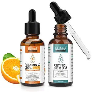 Day-Night Anti Aging Vitamin C Serum Retinol Serum For Face with Retinol & Amino Acids - Boost Skin Collagen,Hydrate & Plump Skin Facial Serum