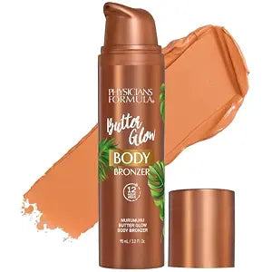 Physicians Formula Butter Glow Body Bronzer, Waterproof & Transfer-Proof, Sunless Bronze Perfection, Ultra-Creamy & Skin-Perfecting Formula for a Radiant Glow, Cruelty Free - Light/Medium