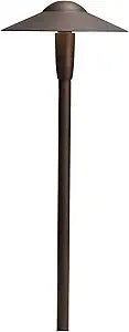 Kichler 22" Outdoor Landscape Light in Textured Architectural Bronze, 12V LED Path Light, 2700K, (22" H x 8.25" W), 15810AZT27R