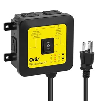 2026 New! Automatic Vacuum Switch - Ortis Dust Control Autoswitch for 3 Power Tools, Auto/On/Off Modes, Delay Vacuum On/Off to Prevent Circuit Overload and Tripping, Adjustable Actuation Threshold