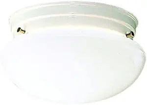 Kichler Ceiling Space 9" 2 Light Flush Mount with White Globe in White