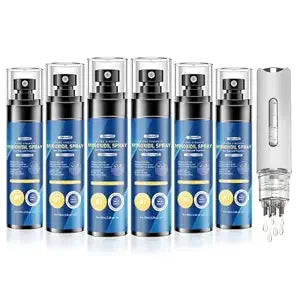 5% Minoxidil Spray for men-6 pack， Infused with Biotin, Hair Growth Treatment, Supports Thicker and Fuller Hair & Beard (21oz, 10 Month Supply)