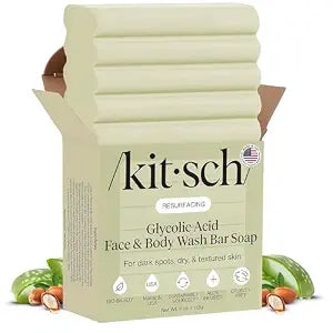 Kitsch Glycolic Acid Face Wash & Body Wash Bar with Shea Butter - 4 oz
