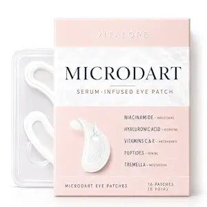 Microdart Under Eye Patches with Peptides – Vitamin C & E Serum-Infused Dissolving Microneedle Eye Patches for Hydration and the Appearance of Fine Lines & Dark Circles (16 ct.)