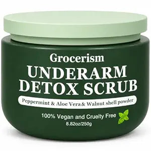 Grocerism Armpit Detox Scrub & Underarm Exfoliator, Walnut Shell, 8.8 oz