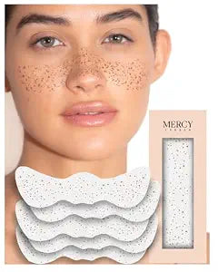 MERCY LONDON Brown Freckle Tattoos ï¿½ï¿½ï¿½ï¿½ï¿½ï¿½ï¿½ï¿½ï¿½ 5 Pieces Natural & Long-Lasting Faux Freckles, Easy to Apply & Remove, Waterproof, Smudge-Proof Beauty Accesso