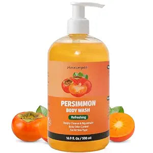 16.9 Fl Oz Persimmon Body Wash for Body Odor Control, Nonenal Deodorant