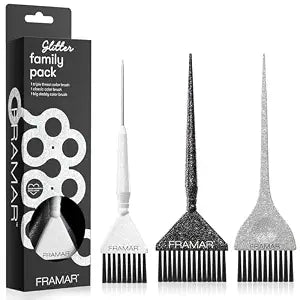 FRAMAR Glitter Hair Color Brush Set, Hair Dye Brush Kit