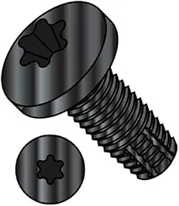 1/4-20X2 Six Lobe Pan Floor Board Screw Type F Fully Threaded Black Phosphate (Pack Qty 500) BC-1432FTPB by Shorpioen