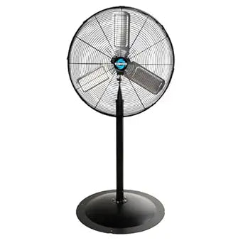 Tornado 24" High Velocity Metal Pedestal Fan - Commercial & Industrial Use, 7600 CFM, 3 Speeds, UL Safety Listed, Non-Oscillating