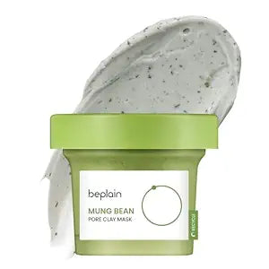 beplain Mung Bean Pore Clay Mask, Blackhead Facial Exfoliator, 4.05 fl oz