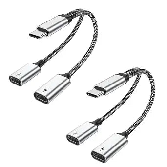 MOGOOD USB C Splitter USB C to USB C Female Adapter USB Y Splitter Cable