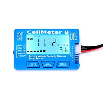RC Cellmeter 8 Digital Battery Capacity Checker Controller Tester Voltage Tester for LiPo Life Li-ion NiMH Nicd Cell Meter (8 in 1 cellmeter)