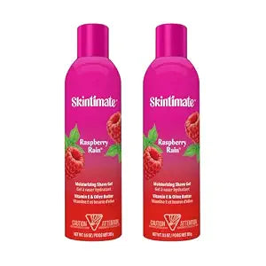 Skintimate Raspberry Rain Shave Gel for Women, 9.5oz, 2 Pack, Skintimate Shaving Cream for Women, Womens Shaving Cream, Shave Cream, Shaving Foam, Womens Shave Gel