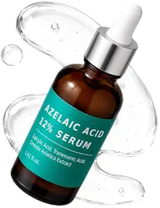 Azelaic Topical Acid 12% Serum for Face – Dark Spot Remover with Tranexamic Acid, Salicylic Acid, Niacinamide & Centella Asiatica – Acne, Hyperpigmentation & Rosacea Treatment 1 Oz Korean Skincare