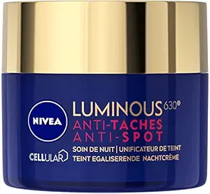 NIVEA Cellular Luminous 630 Regenerating Night Face Cream, Daily Evening Skincare Cream with Lightweight Texture, Suitable for Face, Neck and Décolleté, 1.7 Fl Oz (50 ml)