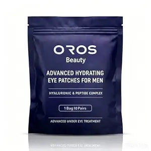 OROS Eye Patches for Men, 10 Pieces, Hyaluronic Acid & Peptides