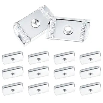 100 Pack 1/4"-20 Strut Channel Nuts, No Spring Unistrut Hardware Channel Nut with Zinc Plated, Without Spring Nut Ideal for Construction, Industrial Maintenance & DIY Projects