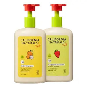 California Naturals Kids Shampoo & Conditioner Set with Vitamin B5, Aloe Vera and Shea Butter, Sulfate Free, Paraben Free, All Hair Types, 20 oz