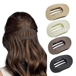Bphne 4 Pack Hair Clip for Women, 3.8 In Matte Oval French Claw Clips