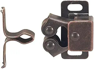 MPJ Double Roller Catch, Brown Antique Copper, with Screws, Contractor Pack (2)