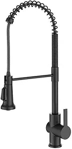 Kraus KPF-1691MB Britt 2nd Gen Commercial Style Pull-Down Single Handle Kitchen Faucet, Matte Black