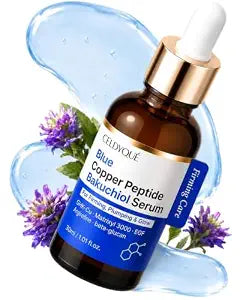 Blue Copper Peptide Bakuchiol EGF Serum + 12 Multi Peptides for Plumping