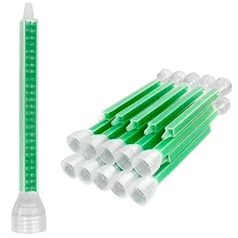 20 Pack Epoxy Mixing Nozzle Adhesive Static Mixing Nozzle Tip Resin Mixer Adhesive Cartridges Tip Mixer Nozzles (1:1/1:2 Ratio) 20 PCS