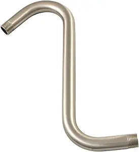 Kingston Brass K159A8 Trimscape 10" S-Shape Shower Arm, Length, Brushed Nickel
