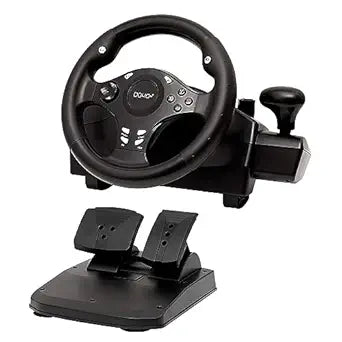 DOYO Steering Wheel with Pedals for PC/Xbox/PS4/Switch 270 Racing Wheel, Gaming Steering Wheel with Gear Shifter, Dual Vibration, Clamp Mount, Driving Simulator for Sim Racing