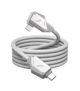 Aulumu M07 240W USB-C to USB-C Cable | USB 3.1 Gen2 10Gbps | 4K@60Hz Video Output Fast Charging | Compatible with iPhone 18/17/16/15 Pro Max, NVMe SSD, S25/S24/S23 Ultra, MacBook Pro - Gray 3.9FT