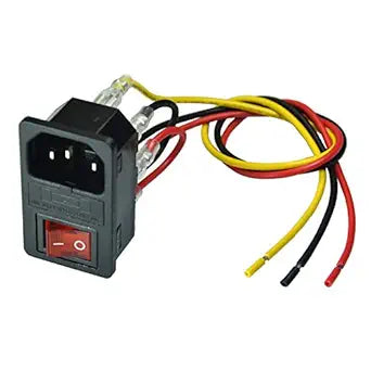 FILSHU 10A 125V Rocker Switch Power Socket Inlet Module Plug, 2 Pack