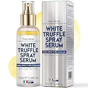 Pharmlitalia Italian White Truffle Spray Serum - Vegan Skin Care - Hydrating Face Mist with Avocado & White Truffles - Face Serum for Radiant Skin - 3.38 Fl Oz