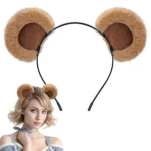 Sightor Bear Ears Headband Cute Bear Hairband Movable Ear Bear Head Wear