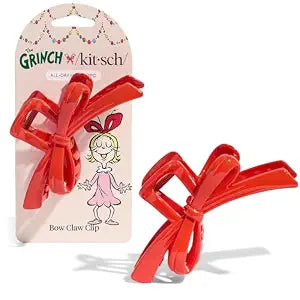 The Grinch x Kitsch Bow Hair Claw Clip for Women - 1 pc