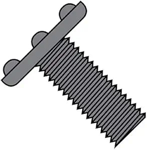 10-32X3/4 Weld Screw with Nibs Top of Head Full Thread Plain (Pack Qty 3,000) BC-1112WT by Shorpioen - Made in USA