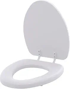 BEMIS 1250TTA 000 Commercial Heavy Duty Open Front Toilet Seat, ELONGATED, Plastic, White
