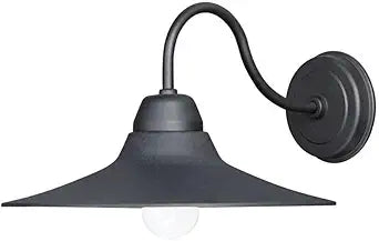 Maxim Lighting Dockside 1-Light Wall Sconce | Black Finish | White Shade | Coastal Hallway Bedroom Wall Sconce | 10114BK