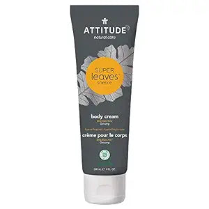 ATTITUDE Body Cream, EWG Verified Moisturizer, Vegan Moisturizing Products For Dry Skin, Dermatologically Tested, Ginseng and Grapeseed Oil, 8 Fl Oz