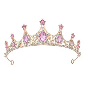 FORSEVEN Crystal Tiaras for Women Birthday Wedding Halloween Crown